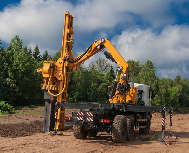 Machine vibration during piling work